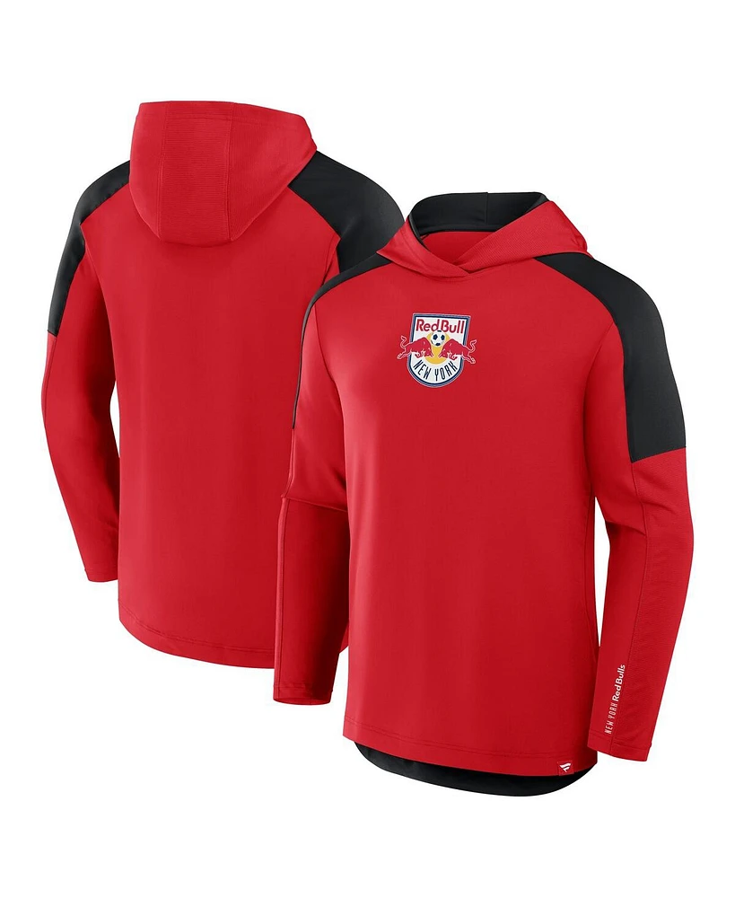 Fanatics Men's Red New York Bulls Card Transitional Pullover Hoodie