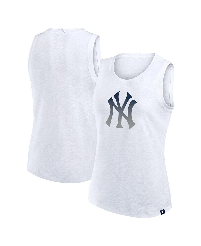 Fanatics Women's White New York Yankees Activate Slub Tank Top