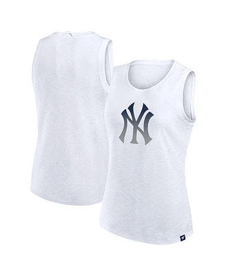 Fanatics Women's White New York Yankees Activate Slub Tank Top
