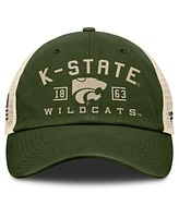 Fanatics Men's Olive Kansas State Wildcats Oht Military Appreciation Frontier Trucker Adjustable Hat