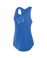 Fanatics Women's Blue Detroit Lions Iron Fan Tank Top