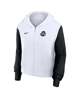 Nike Women's White Ohio State Buckeyes Beyond Capability Color Block Script Full-Zip Hoodie