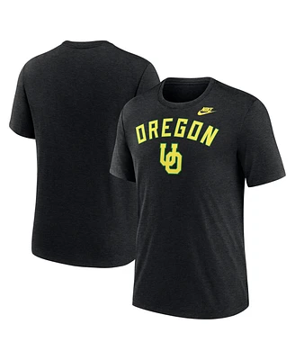 Nike Men's Heather Black Oregon Ducks Legacy Arch Tri-Blend T-Shirt