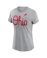 Nike Women's Heather Gray Ohio State Buckeyes Retro Script T-Shirt