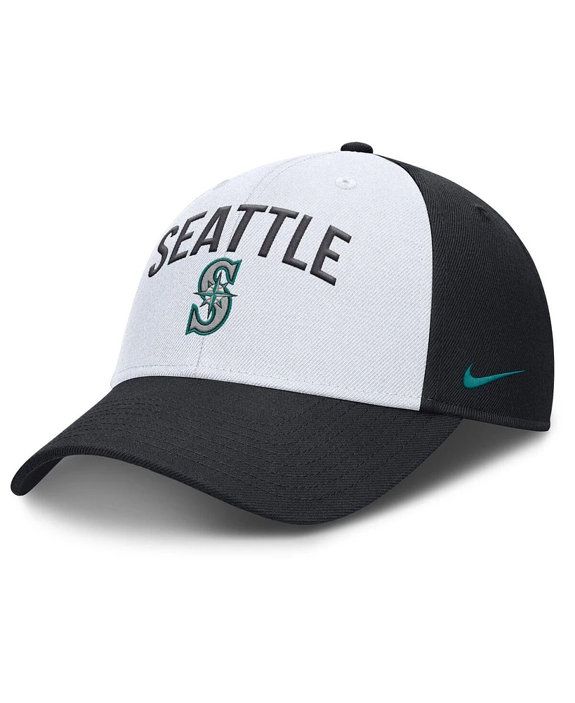 Nike Men's White/Navy Seattle Mariners Club Performance Adjustable Hat