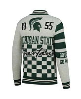 Colosseum Men's and Women's Cream Michigan State Spartans Wild Collective Button-Up Jacquard Sweater