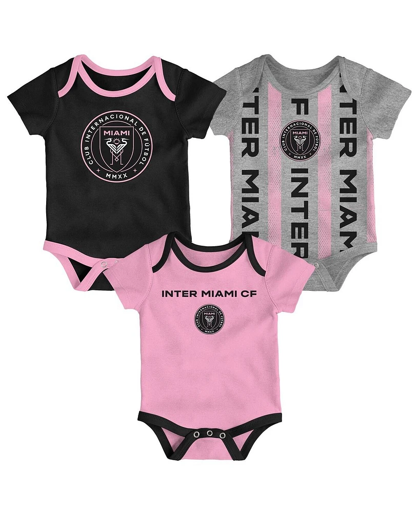 Outerstuff Newborn Inter Miami Cf Loyal Buddies Bodysuit 3-Pack