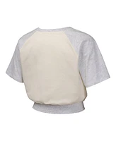 Outerstuff Big Girls Cream Philadelphia Phillies Curve Ball Fashion Raglan T-Shirt