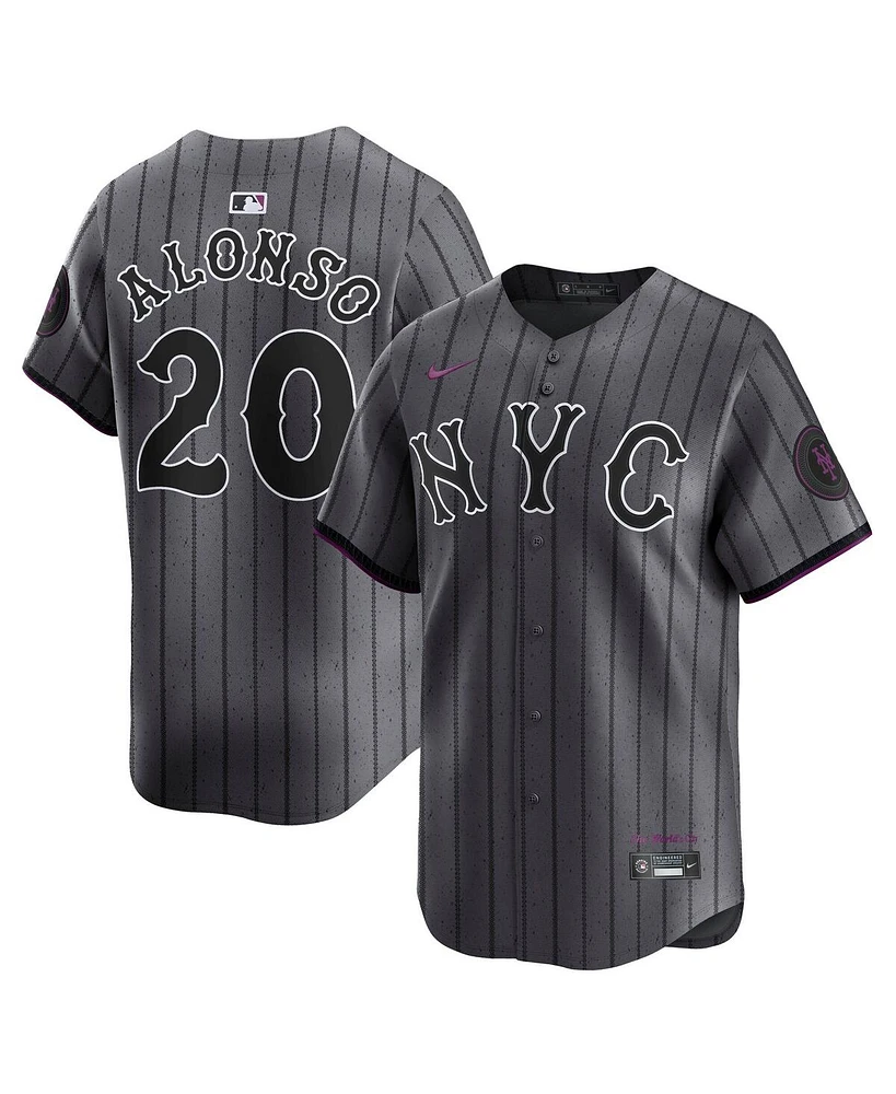 Nike Men's Pete Alonso Gray New York Mets City Connect Limited Jersey