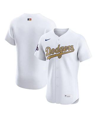Nike Men's White Los Angeles Dodgers 2025 Gold Collection Elite Jersey