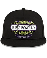 New Era Men's Black Kansas City Chiefs Super Bowl Lix Tarmac Split Panel 9FIFTY Snapback Hat