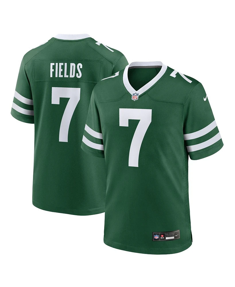 Nike Men's Justin Fields Legacy Green New York Jets Game Player Jersey