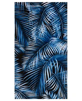 Nicole Miller Palm Azul Cotton Beach Towel, 68" x 36"