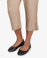 Alfred Dunner Petite Summer Solstice Relaxed Button Tab Capri