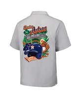 Tommy Bahama Men's Gray Houston Astros Hit and Run Silk Camp Button-Up Shirt