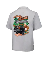Tommy Bahama Men's Gray San Francisco Giants Hit and Run Silk Camp Button-Up Shirt