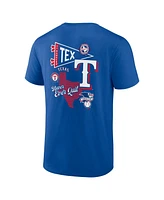 Fanatics Men's Royal Texas Rangers Split Zone T-Shirt