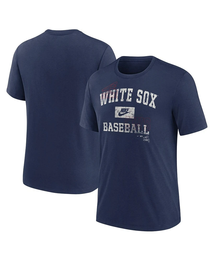 Nike Men's Navy Chicago White Sox Cooperstown Collection Arch Tri-Blend T-Shirt