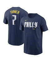 Nike Men's Trea Turner Royal Philadelphia Phillies 2024 City Connect Fuse Name Number T-Shirt