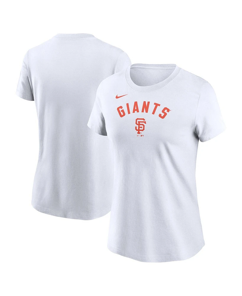 Nike Women's White San Francisco Giants Team Arch T-Shirt
