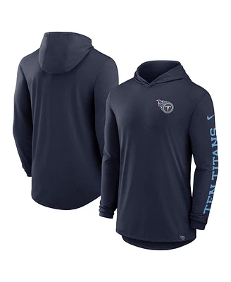 Nike Men's Navy Tennessee Titans Blitz Performance T-Shirt Hoodie