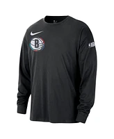 Nike Men's Black Brooklyn Nets 2024/25 City Edition Courtside Max90 Heavyweight Long Sleeve T-Shirt