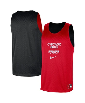 Nike Men's Red/Black Chicago Bulls Courtside Reversible Mesh Practice jersey
