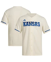 Adidas Men's Cream Kansas Jayhawks Replica Baseball Jersey