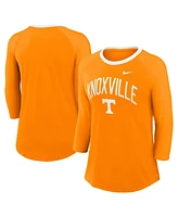 Nike Women's Tennessee Orange Tennessee Volunteers 3/4-Sleeve Raglan Tri-Blend Top