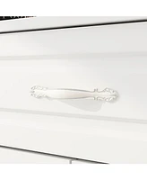 Single-drawer 4-door shoe cabinet, white multi-functional shoe rack, movable shelves