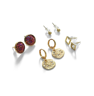 Sohi Women's Everyday Stud Earrings Set