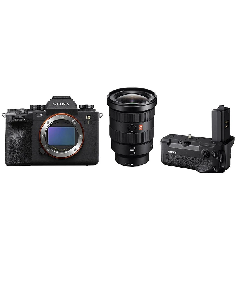 Sony Sony Alpha 1 Full Frame Mirrorless Digital Camera Bundle with Fe 16-35mm f/2.8 Gm Lens, Vg-C4EM Vertical Grip