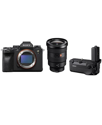 Sony Sony Alpha 1 Full Frame Mirrorless Digital Camera Bundle with Fe 16-35mm f/2.8 Gm Lens, Vg-C4EM Vertical Grip