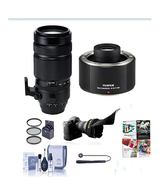 Fujifilm Xf 100-400mm f/4.5-5.6 R Lm Ois Wr Lens, Bundle with XF2X Tc Wr Teleconverter, 77mm Filter Kit and Photo Video Art Suite Pc Software Kit