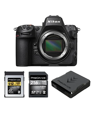 Nikon Z8 Mirrorless Camera, Bundle with 512GB CFexpress Memory Card, 256GB Sdxc Memory Card and Dual-Slot Card Reader