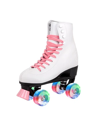 C7skates Vixen Quad Roller Skates (Candy Pink w Led