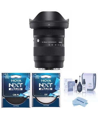 Sigma 16-28mm f/2.8 Dg Dn Contemporary Lens for L Mount, Bundle with Hoya 77mm Uv and Cpl Filters