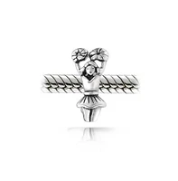 Bling Jewelry Set of 2 Usa Rugby Sports & School Spirit Cheerleader Charm Bead Sterling Silver