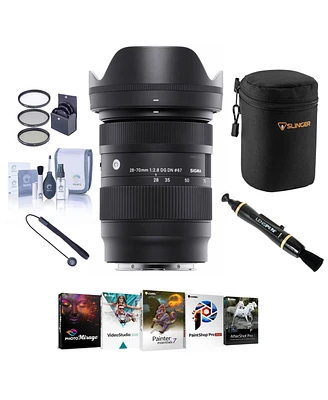 Sigma 28-70mm f/2.8 Dg Dn Contemporary Lens for Sony E, Bundle with Corel Pc Software Suite, 67mm Filter Kit, Lens Pouch, Lens Cleaner, Cleaning Kit,