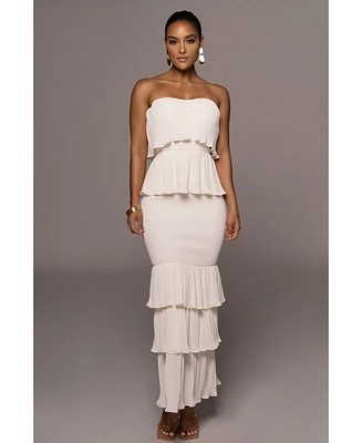 Jluxlabel Women's Casa Blanca Ruffle Dress