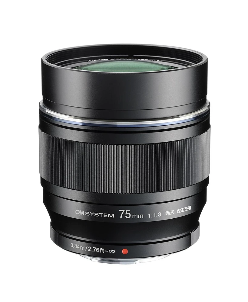 Om System M.Zuiko Digital Ed 75mm f/1.8 Lens for Micro Four Thirds, Black