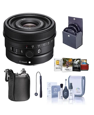 Sony Fe 24mm f/2.8 G Lens for Sony E, Bundle with Mac Software Kit, 49mm Filter Kit, Cleaning Kit, Lens Pouch, Lens Cap Tether