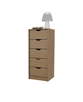 Olijato 5-Drawer Dresser for Nurseries and Bedrooms – Modern Space-Saving Storage, Natural Oak