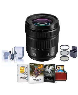 Panasonic Lumix S 20-60mm f/3.5-5.6 Lens for L Mount, Bundle with ProOptic 67mm Filter Kit, Mac Software Kit, Cleaning Kit