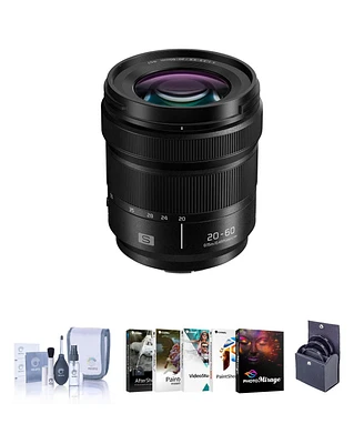 Panasonic Lumix S 20-60mm f/3.5-5.6 Lens for L Mount, Bundle with ProOptic 67mm Filter Kit, Pc Software Kit, Cleaning Kit