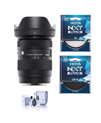 Sigma 28-70mm f/2.8 Dg Dn Contemporary Lens for Sony E, Bundle with Hoya Nxt Plus 67mm Uv+Cpl Filter Kit, Cleaning Kit