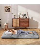 Twin Futon Mattress Japanese Floor Sleeping Pad Washable Cover Carry Bag