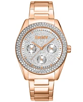 Dkny Women's Chambers Multi-Function Chronograph Rose Gold-Tone Stainless Steel Bracelet Watch, 36mm
