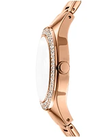 Dkny Women's Parsons Glitz Rose Gold-Tone Stainless Steel Bracelet Watch, 38mm
