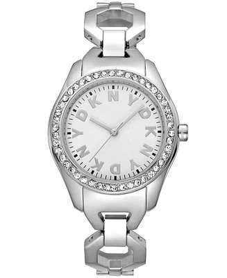 Dkny Women's Astoria Midi Glitz Stainless Steel Bracelet Watch, 33mm